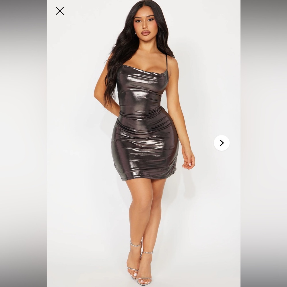 Metallic Bodycon Dress
